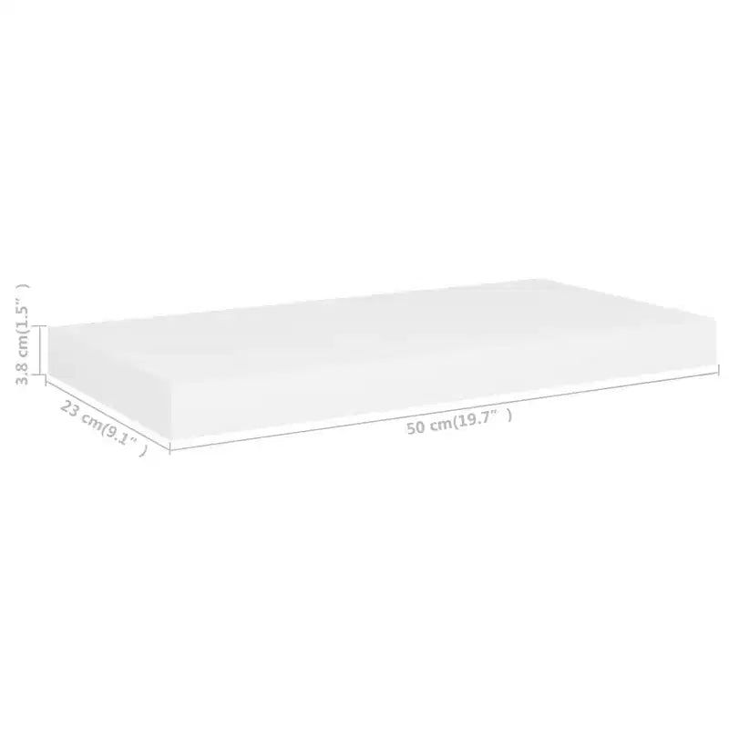 Set di 2 mensole a parete a nido d'ape, in MDF bianco, metallo, medie