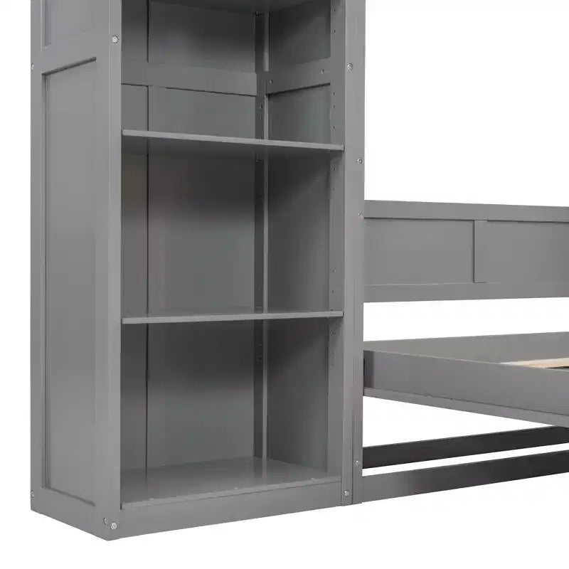 Letto a scomparsa matrimoniale/queen size con scaffali, letto a scomparsa salvaspazio per camera degli ospiti/ufficio domestico