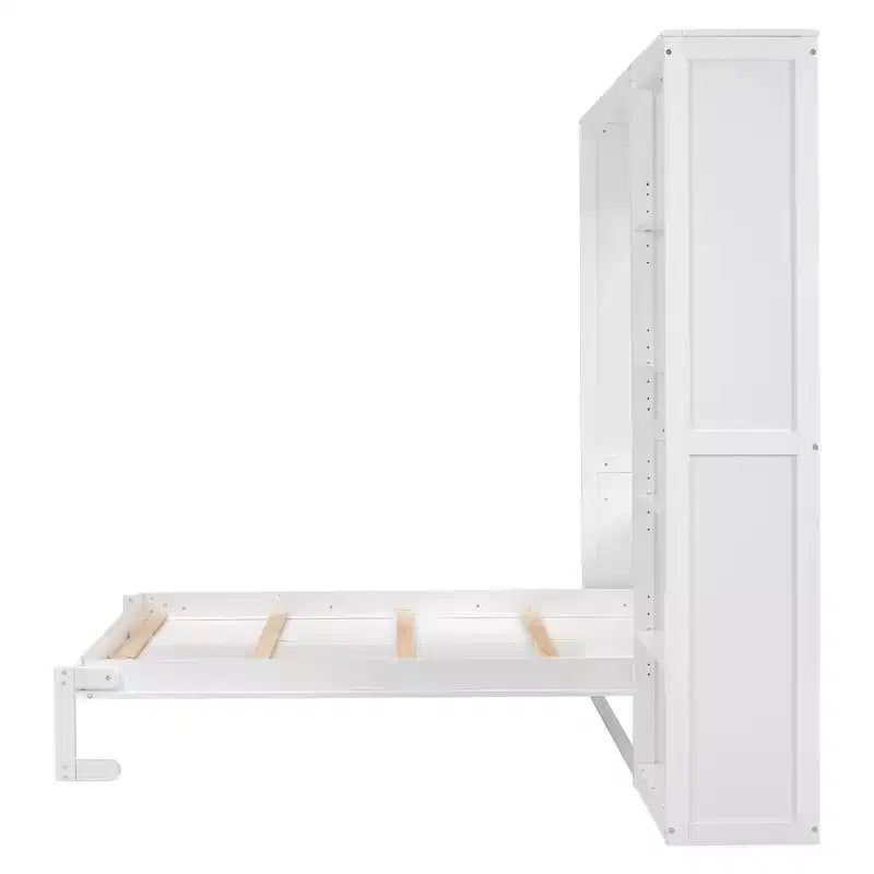 Letto a scomparsa matrimoniale/queen size con scaffali, letto a scomparsa salvaspazio per camera degli ospiti/ufficio domestico