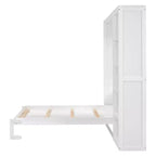 Letto a scomparsa matrimoniale/queen size con scaffali, letto a scomparsa salvaspazio per camera degli ospiti/ufficio domestico