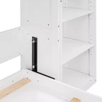 Letto a scomparsa matrimoniale/queen size con scaffali, letto a scomparsa salvaspazio per camera degli ospiti/ufficio domestico