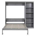 Letto a scomparsa matrimoniale/queen size con scaffali, letto a scomparsa salvaspazio per camera degli ospiti/ufficio domestico