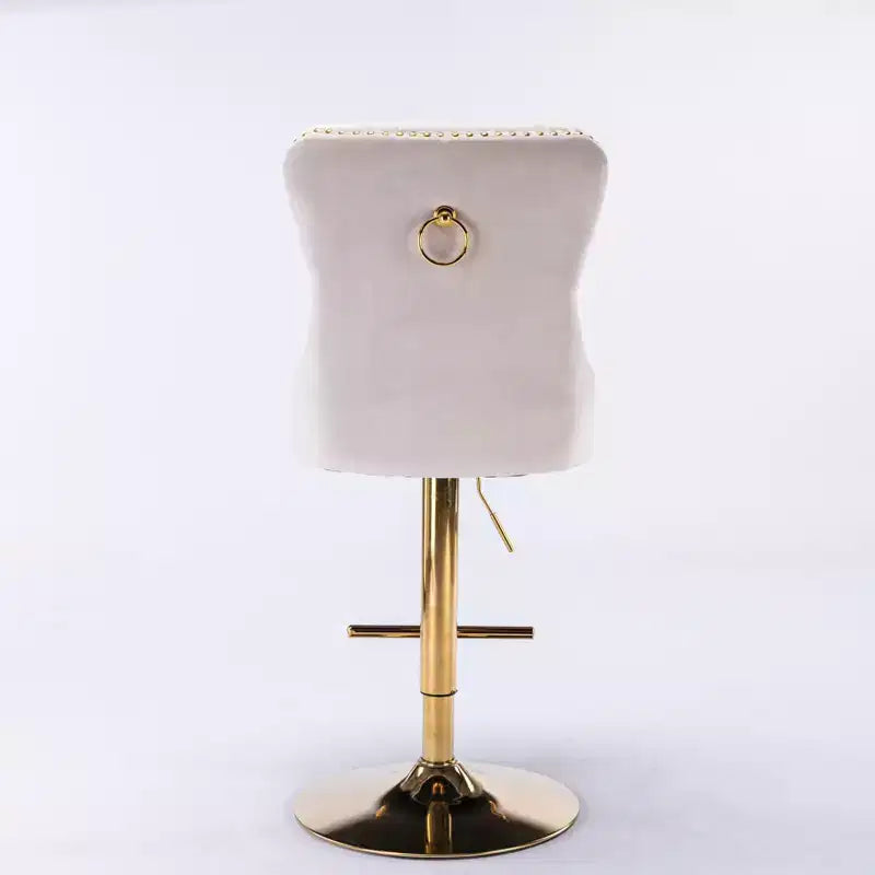 Set di 2 sgabelli da bar girevoli in velluto regolabili in altezza da 63,5 a 83,8 cm, sgabelli da bancone imbottiti per casa, pub, isola cucina