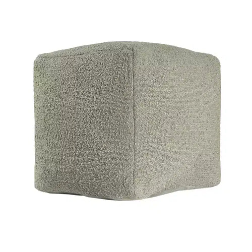 HomeRoots 18 Sage Boucle Pouf Ottoman