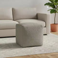 HomeRoots Pouf Ottomano in Bouclé Salvia da 18 Pollici