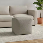 HomeRoots Pouf Ottomano in Bouclé Salvia da 18 Pollici