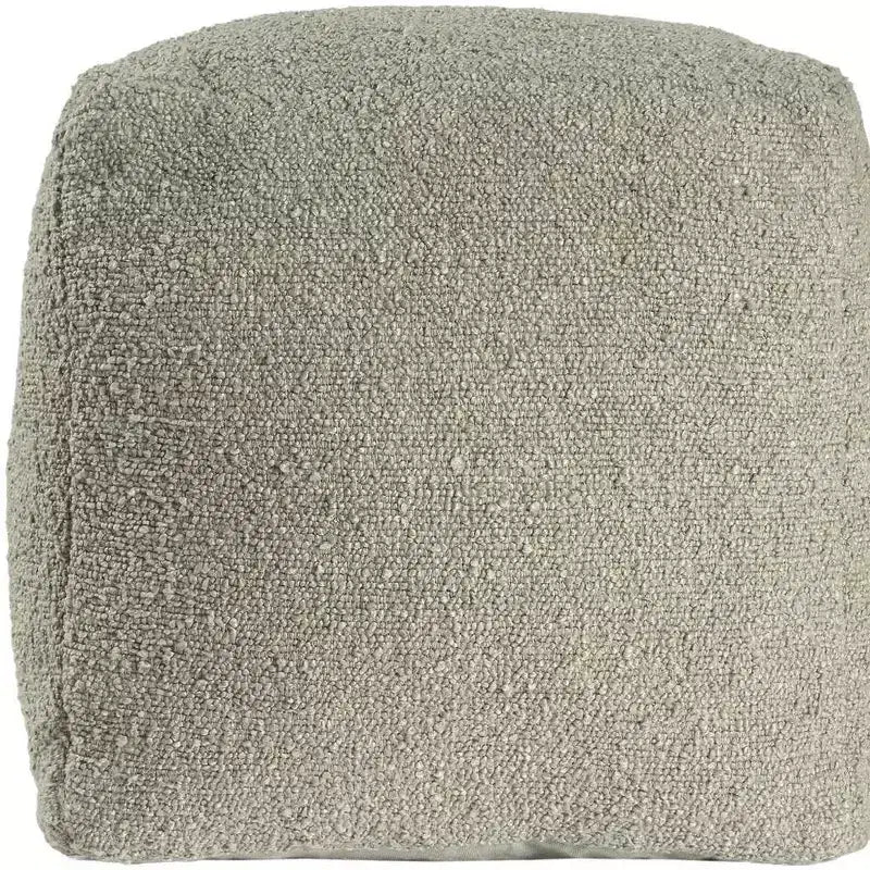 HomeRoots Pouf Ottomano in Bouclé Salvia da 18 Pollici