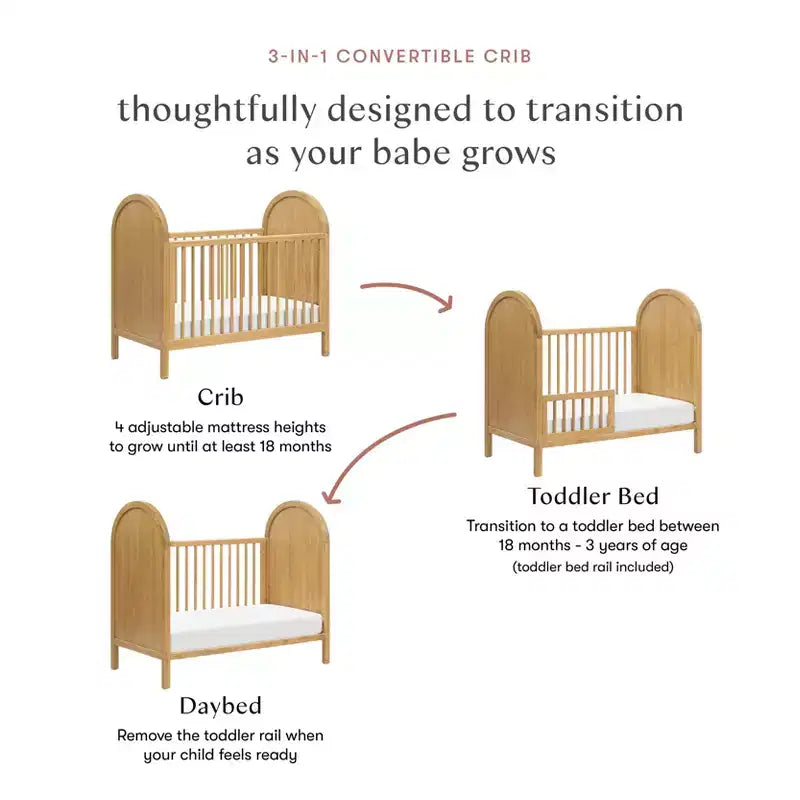 Babyletto Bondi Culla Convertibile 3-in-1 con Kit per Letto da Bambino