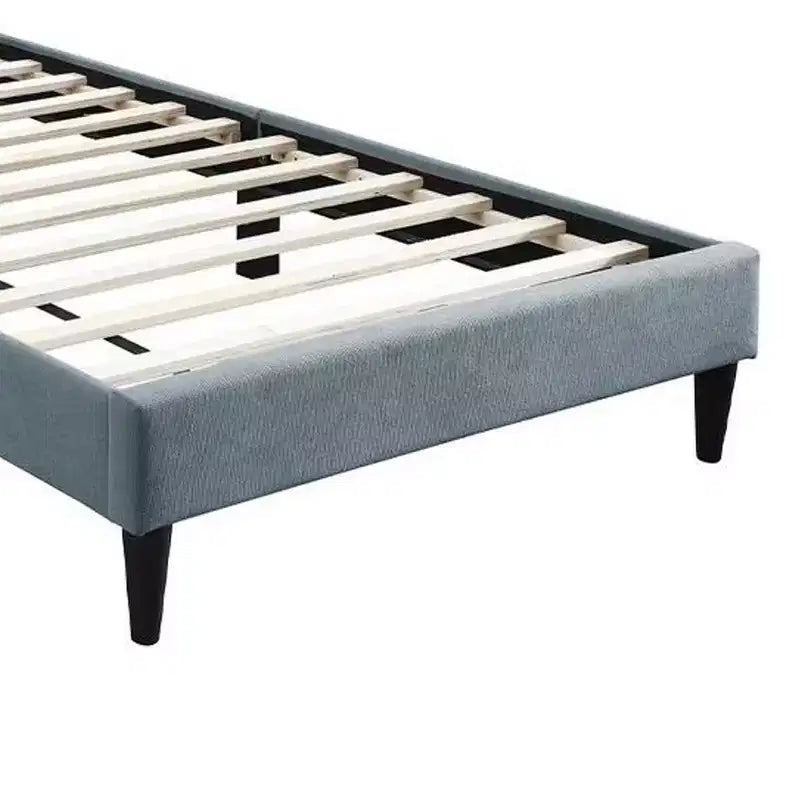 Letto singolo Royal Hampton, rivestimento in lino grigio chiaro trapuntato a canali morbidi