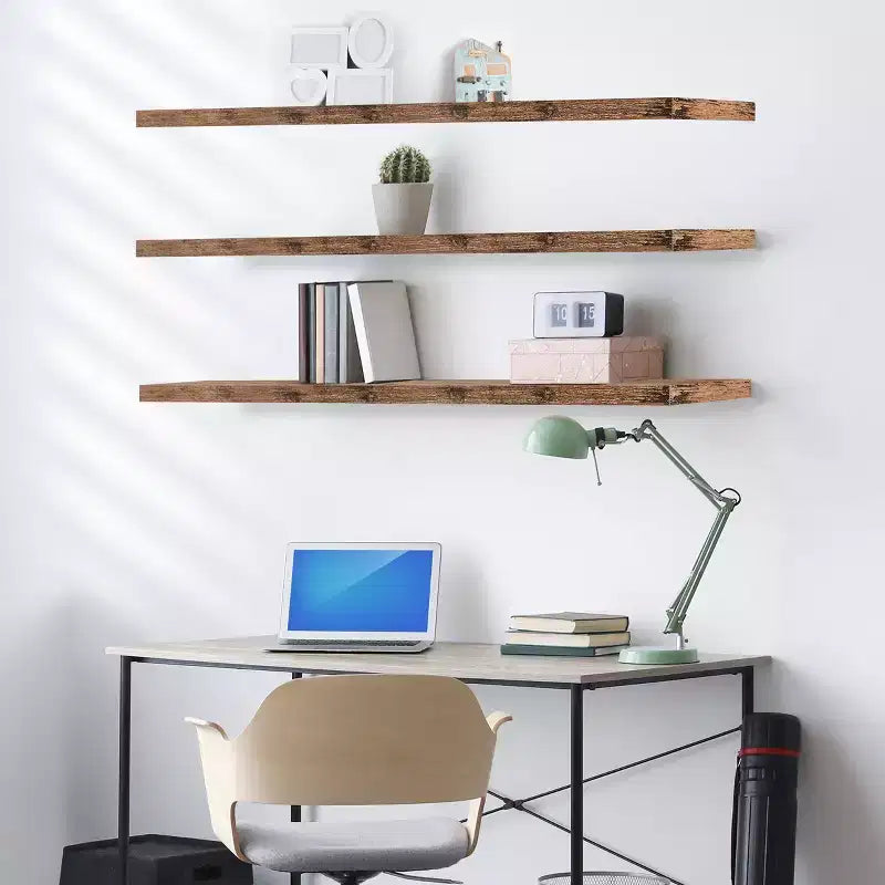 Sorbus Confezione da 3 Mensole Fluttuanti da Parete da 140 cm - per Bagno, Decorazione Murale per Camera da Letto, Cucina, Soggiorno, Contenitore per Libri