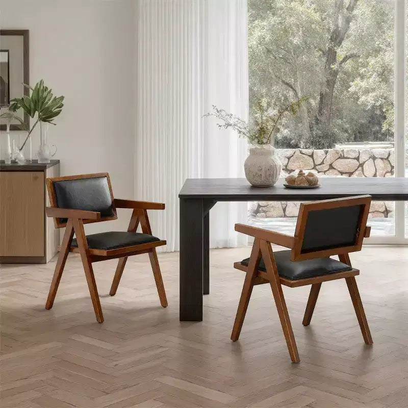 Art Leon Set di 2 sedie da pranzo moderniste ispirate alle sedie Capitol Complex