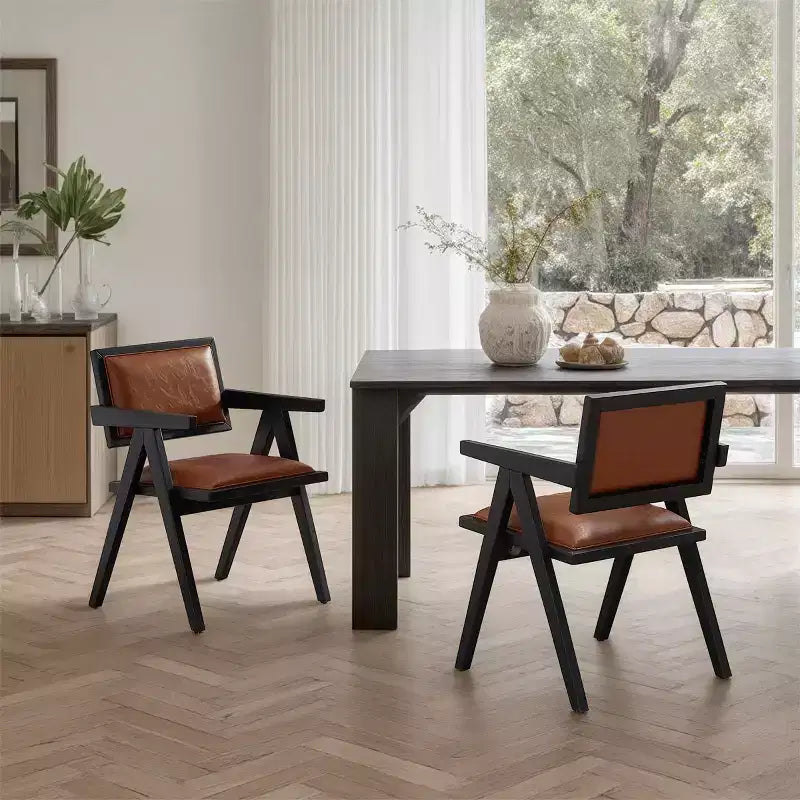 Art Leon Set di 2 sedie da pranzo moderniste ispirate alle sedie Capitol Complex