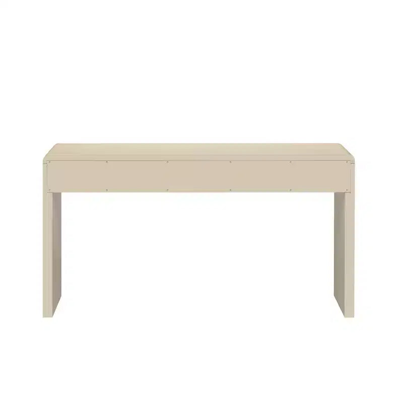 Consolle Rustica Luxystar con 3 Cassetti Scanalati, Impiallacciatura in Legno Massello e Venatura Naturale per Soggiorno, Ingresso