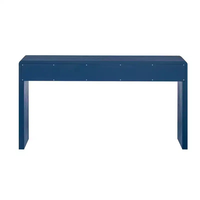 Consolle Rustica Luxystar con 3 Cassetti Scanalati, Impiallacciatura in Legno Massello e Venatura Naturale per Soggiorno, Ingresso
