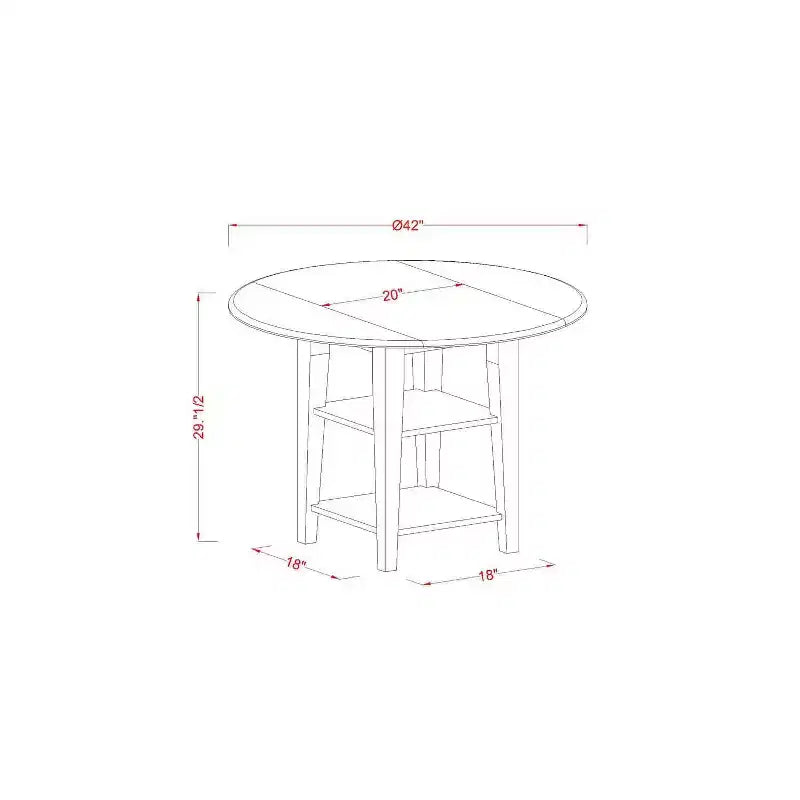 HomeStock Set da Pranzo Rotondo da 5 Pezzi con Piano in Legno Massello Finitura Lino Bianco - con Prolunghe a Ribalta - 4 Posti a Sedere