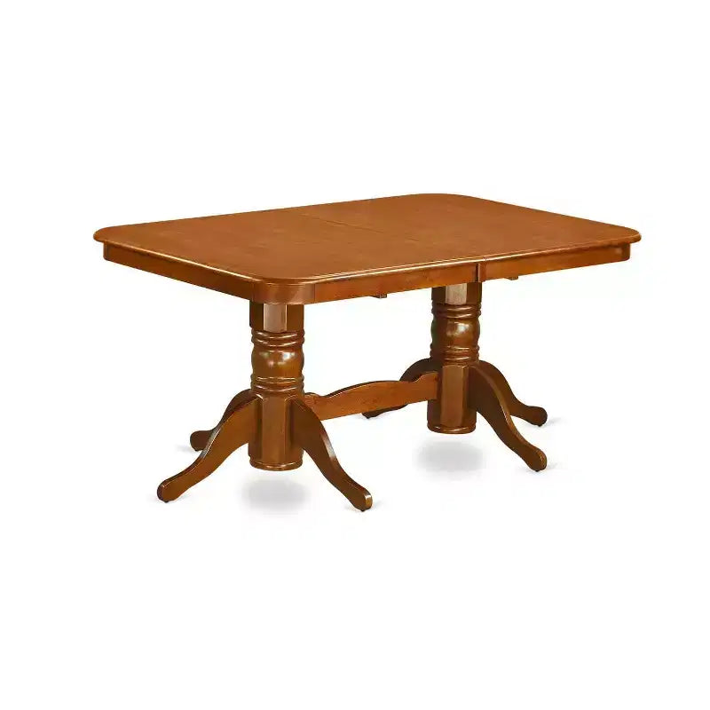 Set da pranzo per cucina 7 pezzi - Tavolo in legno e sedie in lino - Rettangolare 100x200 cm