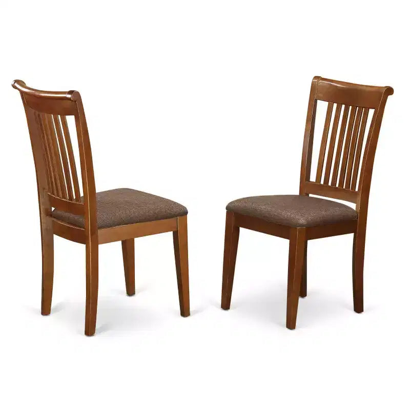 Set da pranzo per cucina 7 pezzi - Tavolo in legno e sedie in lino - Rettangolare 100x200 cm