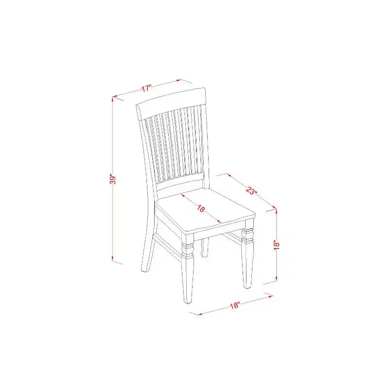 Set da pranzo vintage 5 pezzi - Tavolo da cucina in ciliegio nero e 4 sedie - Stile vittoriano