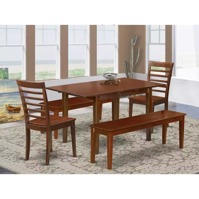 Set da Pranzo Retrò - Tavolo da Pranzo in Legno con Sedie, 42-54L x 32W - Set Tavolo Stile Rinascimento