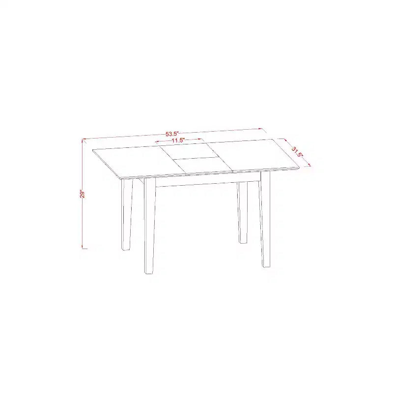 Set da Pranzo Retrò - Tavolo da Pranzo in Legno con Sedie, 42-54L x 32W - Set Tavolo Stile Rinascimento