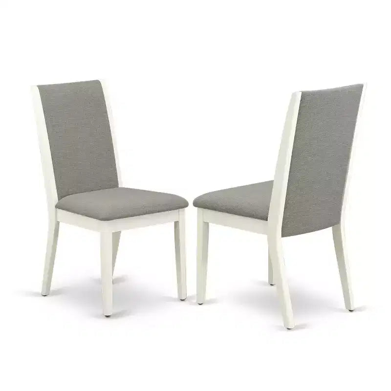 Set da pranzo moderno 3 pezzi - Tavolo e 2 sedie - Finitura bianco lino