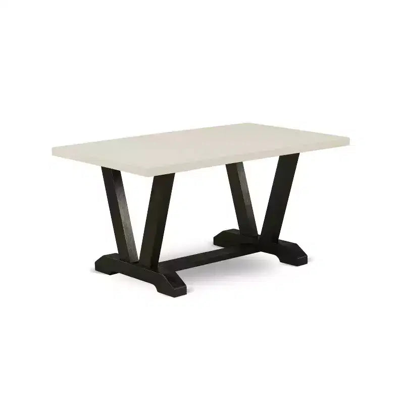 HomeStock Tavolo da pranzo con piano in legno massello e finitura in rovere naturale a 5 pezzi con 4 sedie