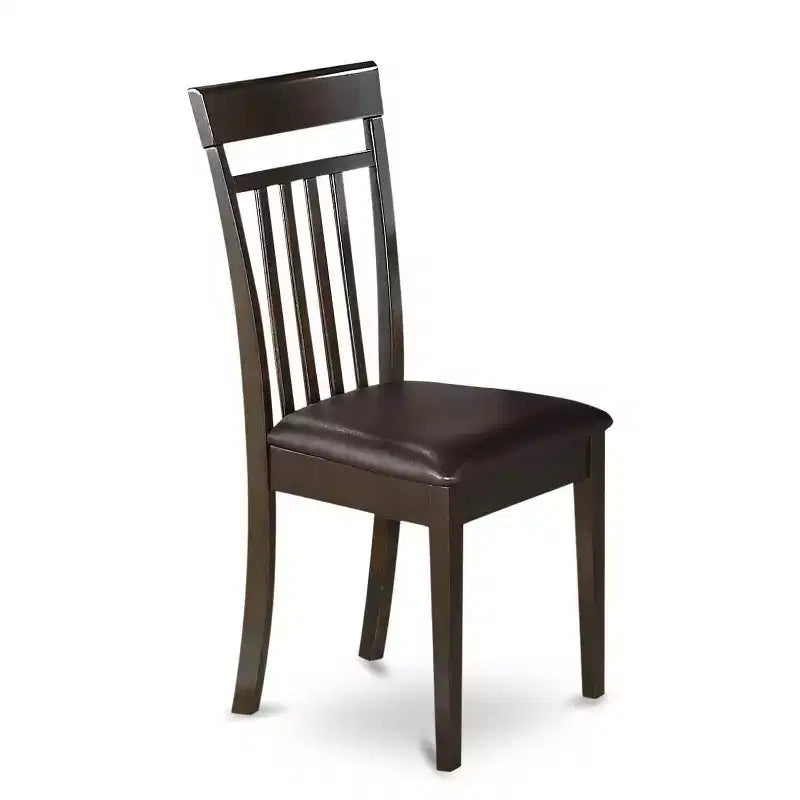 HomeStock Set da Pranzo 5 Pezzi in Legno Massello con piano color Cappuccino - Posti a sedere per 4 persone