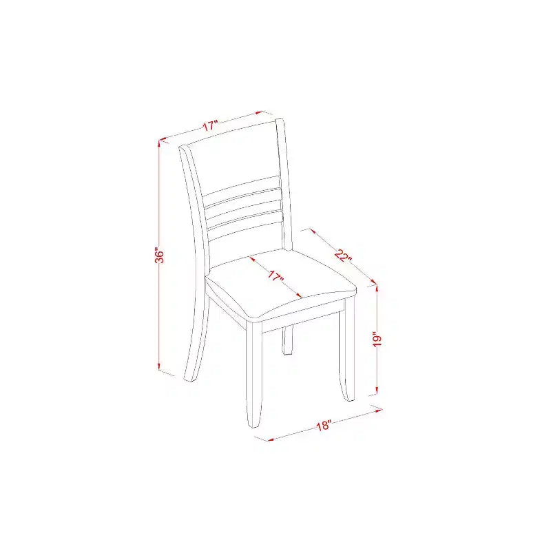 Tavolo da pranzo rotondo HomeStock a 5 pezzi, piano in legno massello con finitura cappuccino e 4 sedie