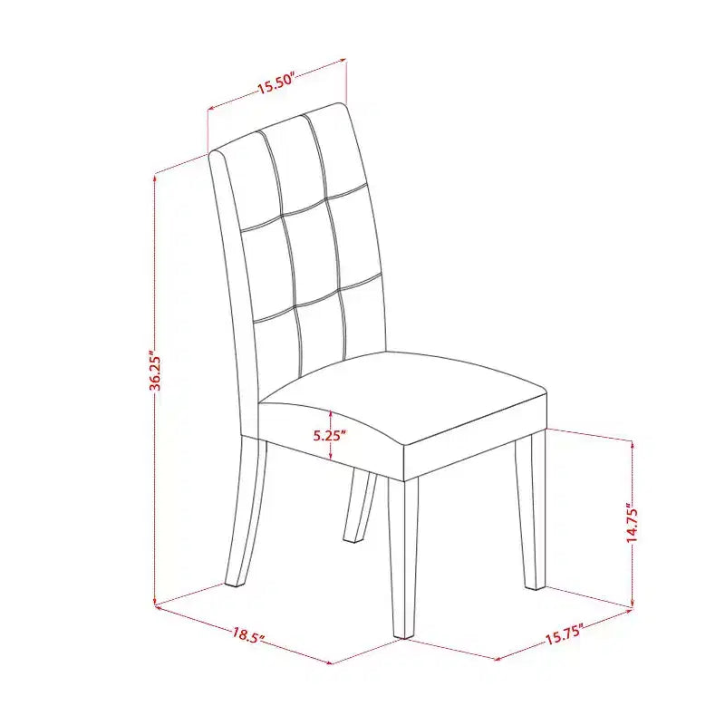 HomeStock Set da pranzo quadrato 5 pezzi in legno massello con finitura in rovere naturale - 4 posti a sedere