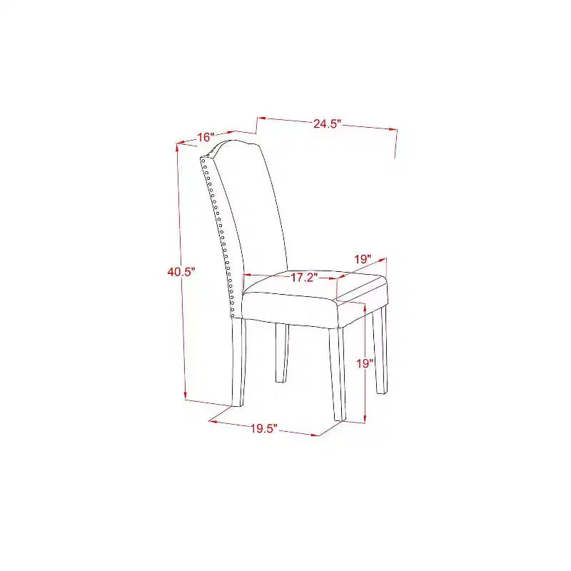 Set da pranzo HomeStock in 3 pezzi con piano in legno massello con finitura in mogano e tavolo con anta a ribalta