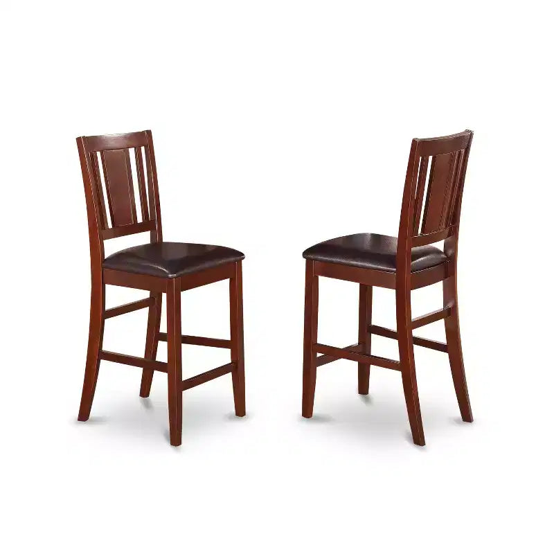 Set Tavolo Alto con Sedie - Set da Pranzo/Bar Moderno - Finitura Mogano - Set da 5 Pezzi