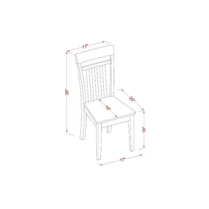 Set dinette da 7 pezzi - Tavolo con prolunga a farfalla e 6 sedie in legno - Set per cucina e sala da pranzo - Finitura color cappuccino