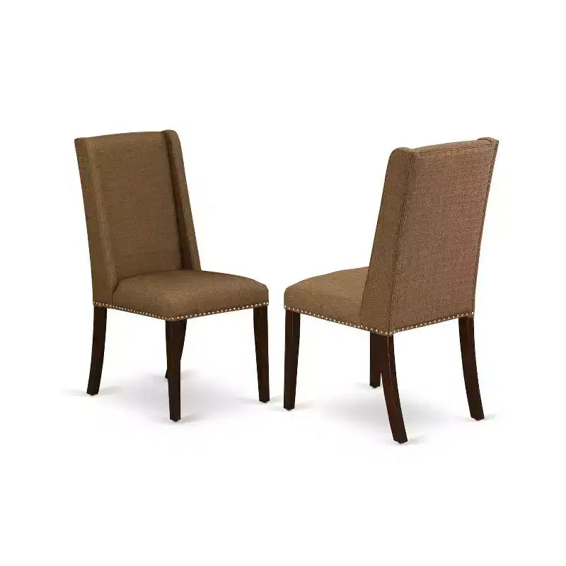 HomeStock Set da Pranzo Rettangolare da 5 Pezzi con Piano in Legno Massello Finitura Mogano con Ribalte - Posti a Sedere per 4