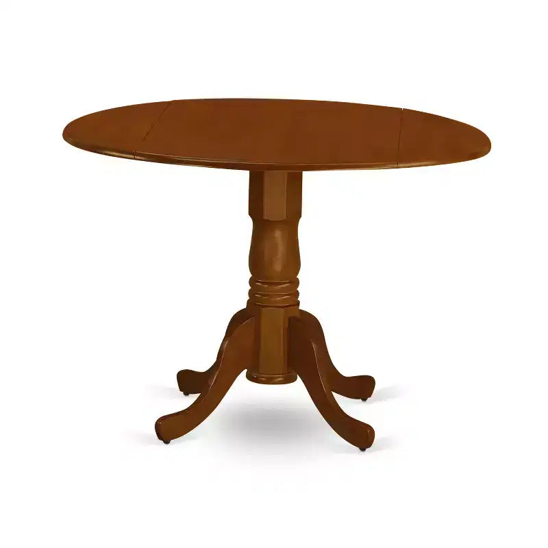 Round Dining Set - Table & 4 Chairs, 42 Inch, Baroque Design, Kitchen Dinette Set, Elegant Gathering Table