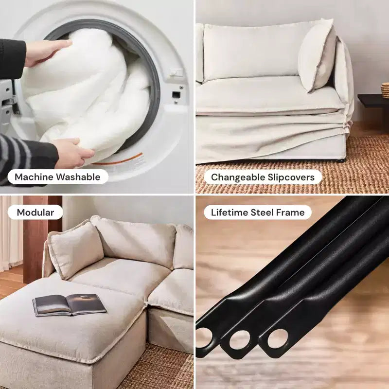 Pouf modulare lavabile Anabei | Seduta Memorix+