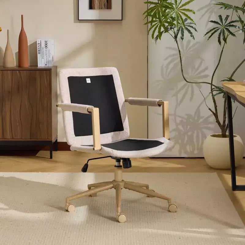Poltrona imbottita moderna Karl - Sedia ergonomica da ufficio con altezza regolabile, ruote girevoli a 360°, sedia da trucco e accentata