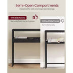 VASAGLE Tavolino da Ingresso a 2 Livelli, Tavolino Console Stretto, Scomparti Semi-Aperti, 23,9 x 100,1 x 80 cm
