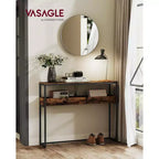 VASAGLE Tavolino da Ingresso a 2 Livelli, Tavolino Console Stretto, Scomparti Semi-Aperti, 23,9 x 100,1 x 80 cm