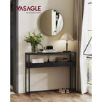 VASAGLE 2-Tier Entryway Table, Narrow Console Table, Semi-Open Compartments, 9.4 x 39.4 x 31.5 Inches